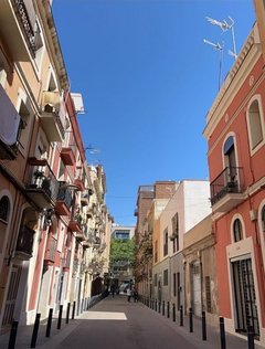 Bunte Häuser in Barcelona